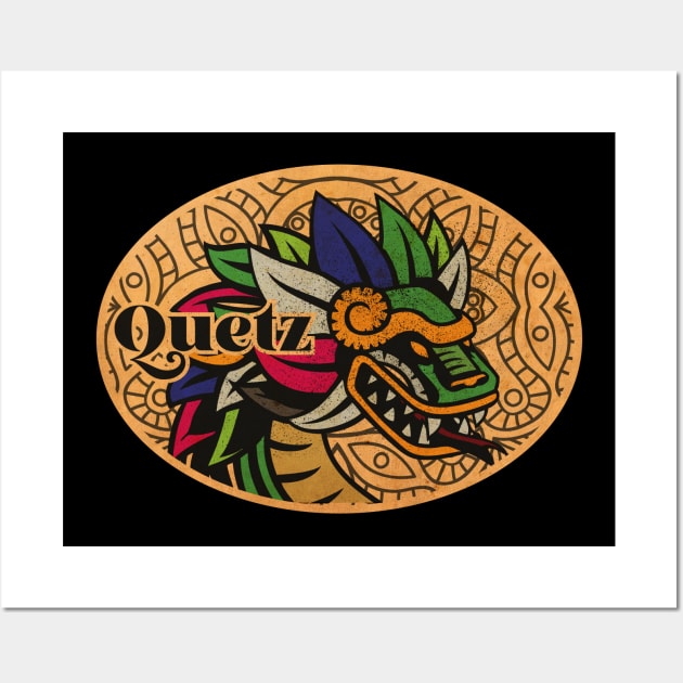 Quetzal Serpent Vintage Wall Art by CTShirts